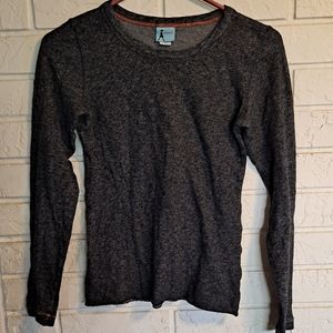 Free People Damsel gray long sleeve top, xs